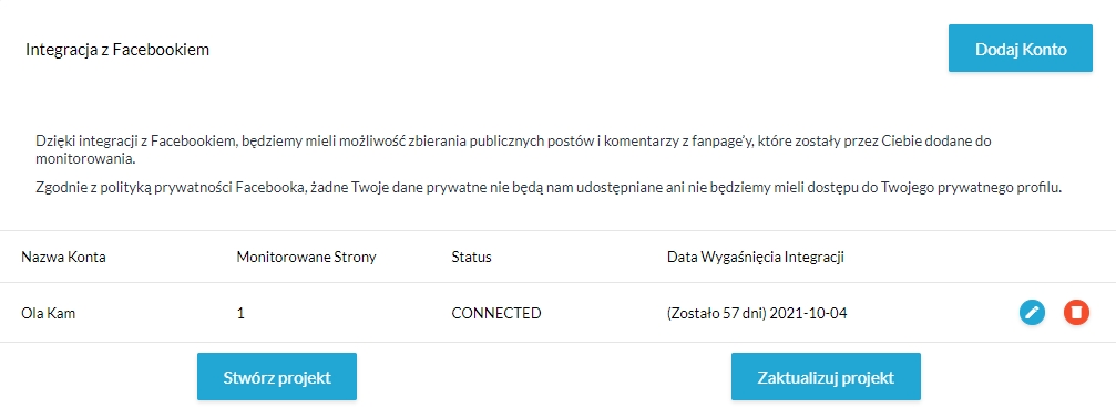 Aktualizowanie projektu