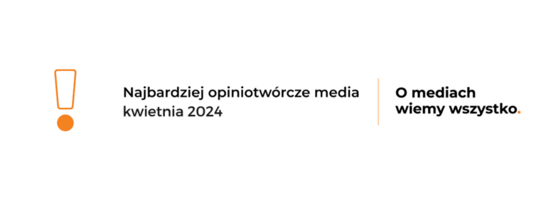 Najbardziej opiniotwórcze media w kwietniu 2024